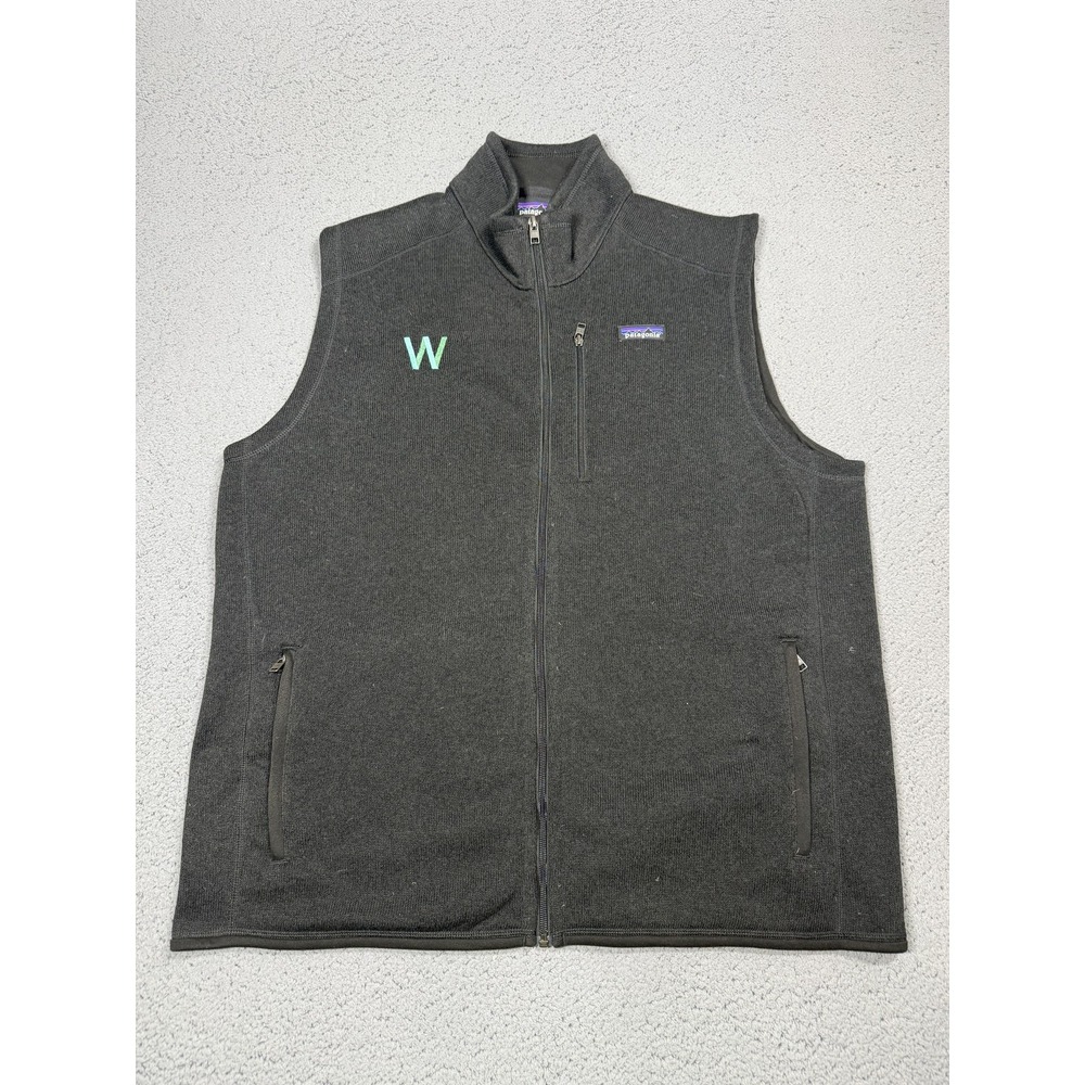 Patagonia Vest Mens 2XL Black Better Sweater Fleece Full Zip Workframe Outdoor